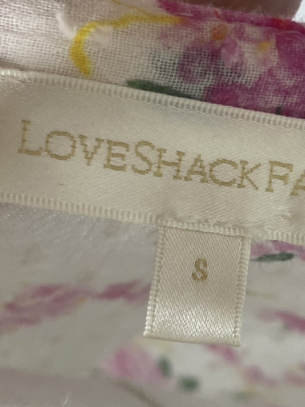 LoveShackFancy Fria White Pink Floral Swiss-Dot Magenta Light Mini Dress Size S - Picture 6 of 7